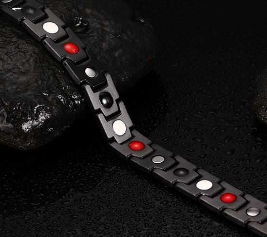 Black 316L Titanium Health Magnetic Bracelet Jewelry For Man