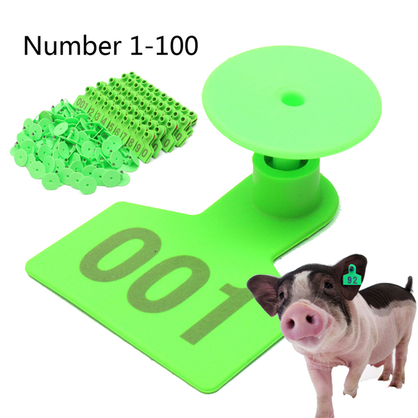 Plastic 1-100 Number Animal Livestock Ear Tag