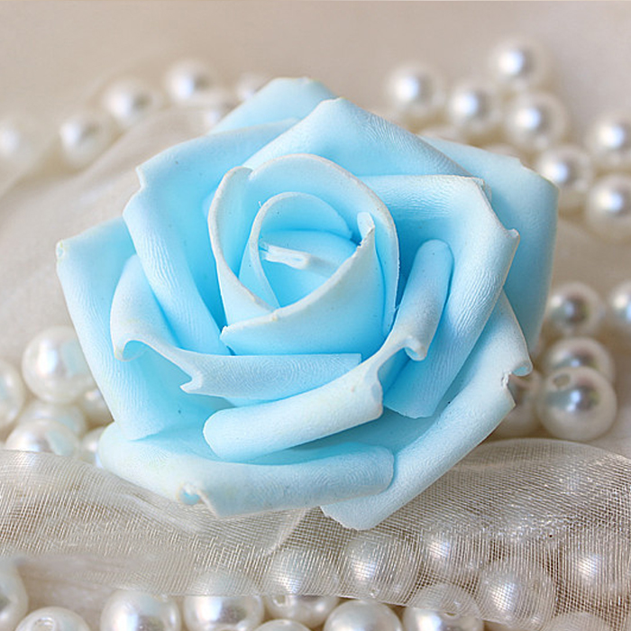 50pcs 7.5cm Artificial Foam Rose Bouquet Flower Ball Wedding Party Home Decoration
