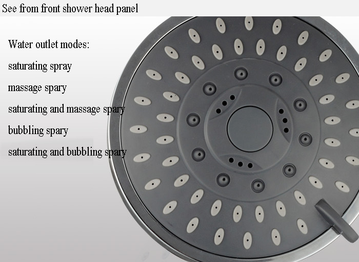 Five Functions Bathroom Concealed Installation Top Rainfall Spary Shower Head Set with Three Way Div