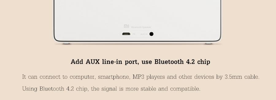 Original Xiaomi Square Box â…¡ 1200mAh AUX Line-in Hands-free Wireless Bluetooth V4.2 Speaker With Mic