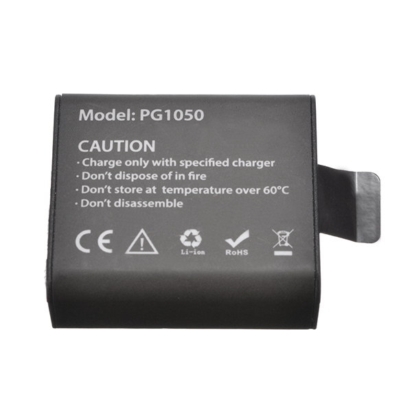PG1050 Rechargeable Li-ion Spare Battery 1050mAh for Eken H8 H9 H8R H9R H8 Pro Sport Action Camera