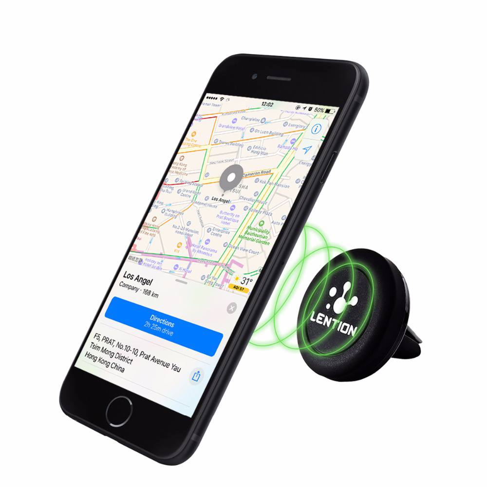 

LENTION Универсальный воздуховод Магнитный держатель для автомобильного держателя Вращение на 360 ° для смартфонов Мини-планшеты GPS