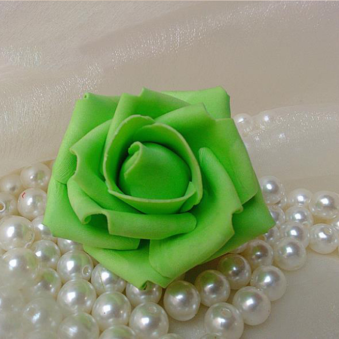 50pcs 7.5cm Artificial Foam Rose Bouquet Flower Ball Wedding Party Home Decoration