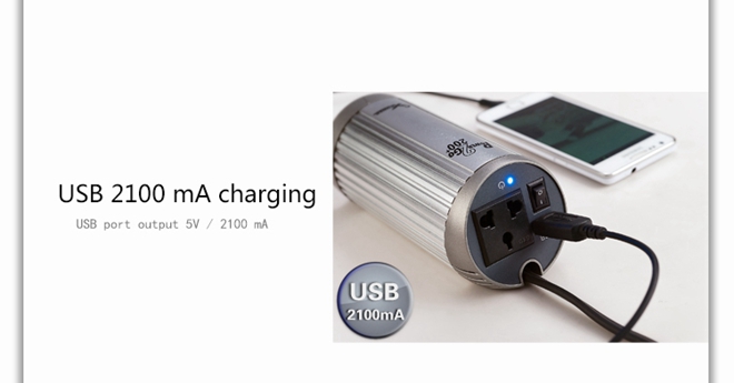 TO-150 Car Power Inverter 220V 150W AC Charging 2.1A USB Charging Air Purification 3 in 1