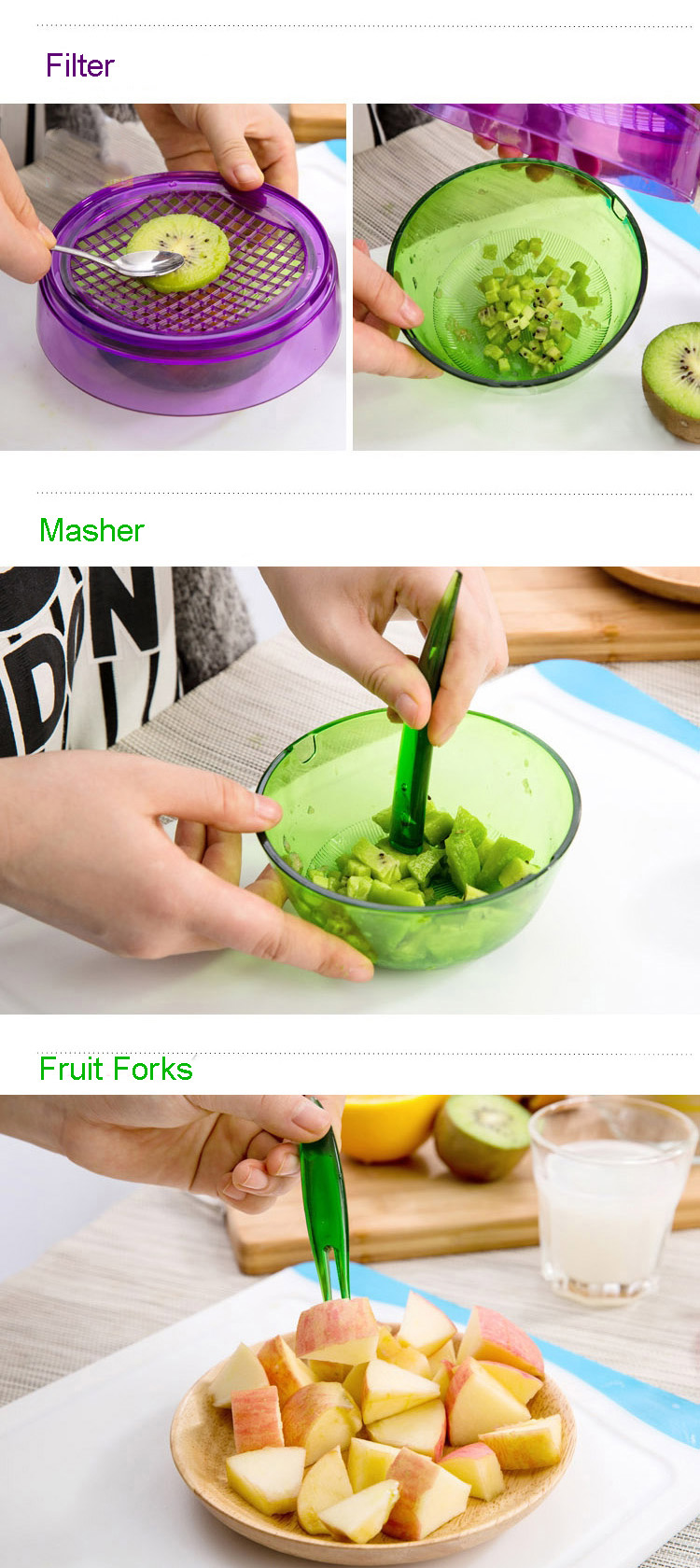 10 In 1 Creative Fruit Plant Salad Maker Fruit Tools Fruit Vegetable Squeezer Cutter Slicer