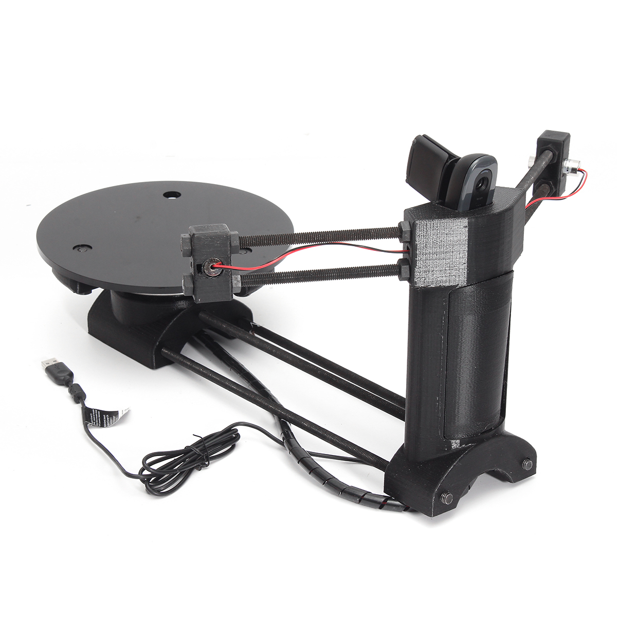 Black DIY 3D Laser Scanner Adapter Plate For Ciclop 3D Printer