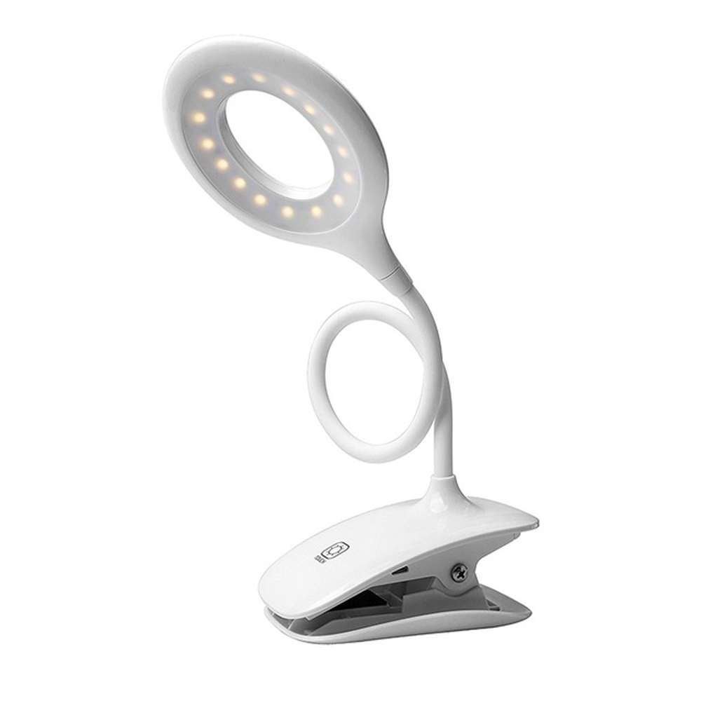 

3 Brightness Levels Touch Control Desk Lamp Clip USB Rechargeable LED Clip Reading Light Gooseneck Table Lamp