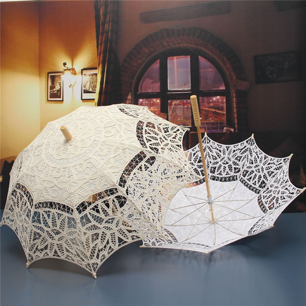 

67.5см Баттенбург свадебный кружева чистого хлопка зонтик вышивка свадьба ВС пляжный зонт