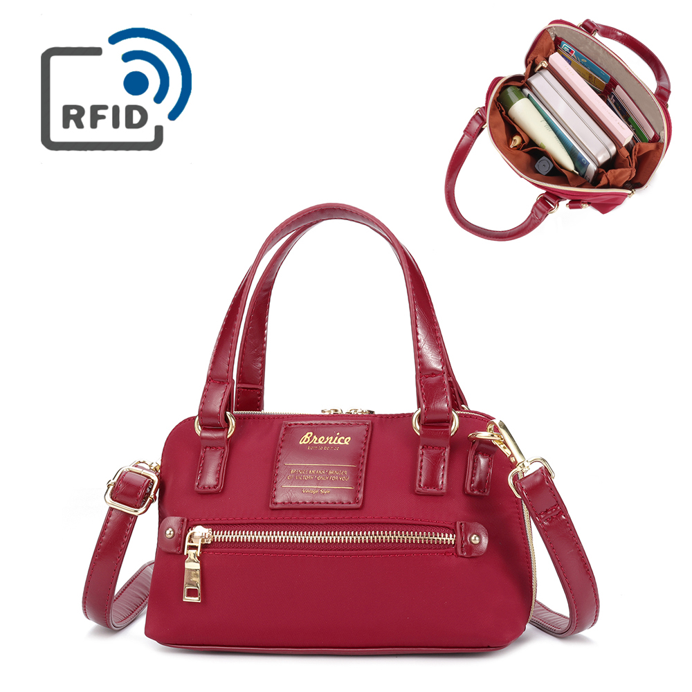 

Brenice Women RFID Waterproof Nylon Shoulder Bag Handbag