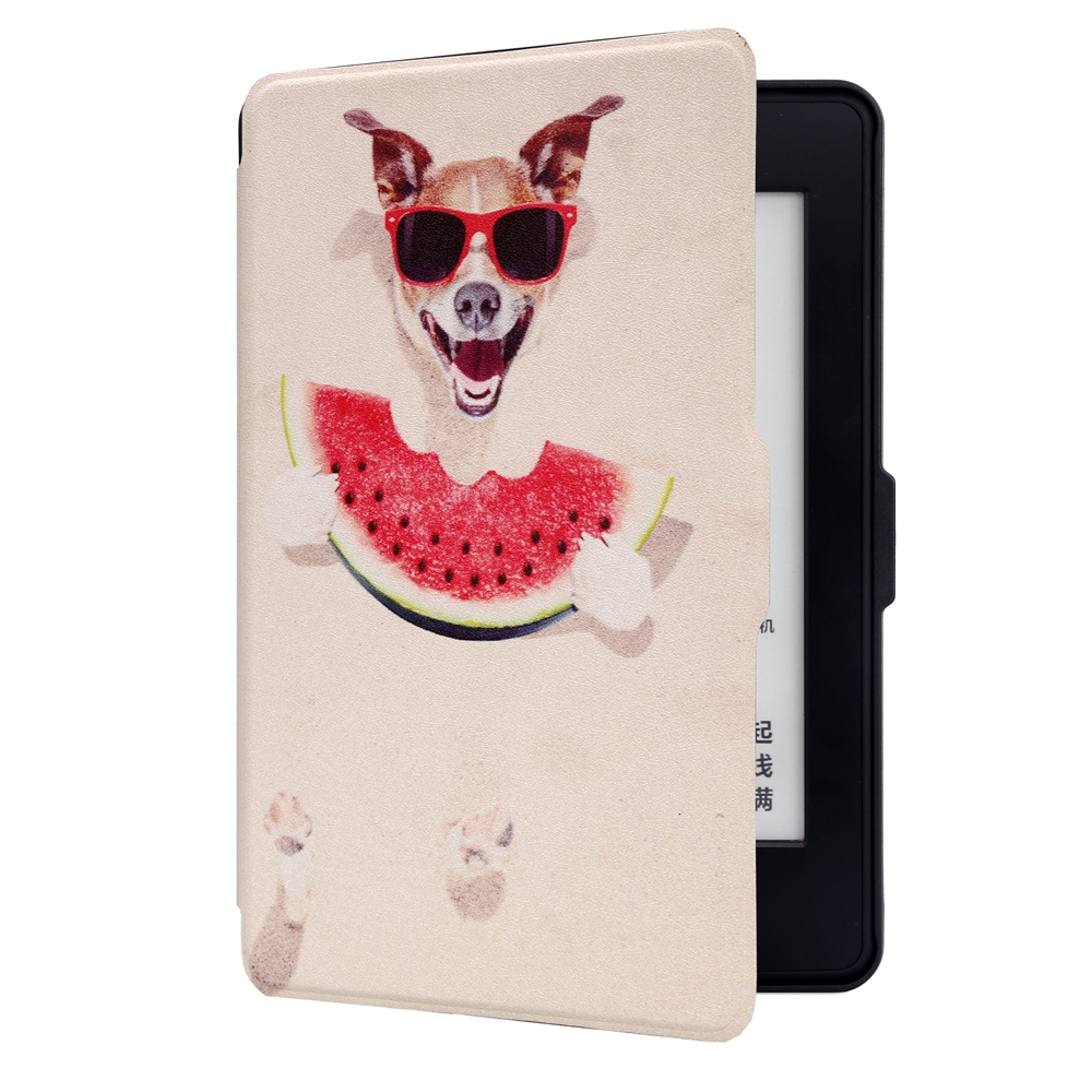 

ABS Пластиковый мультфильм Собака Окрашенный смарт-защитный чехол Чехол для Kindle Paperwhite 1/2/3 eBook Reader