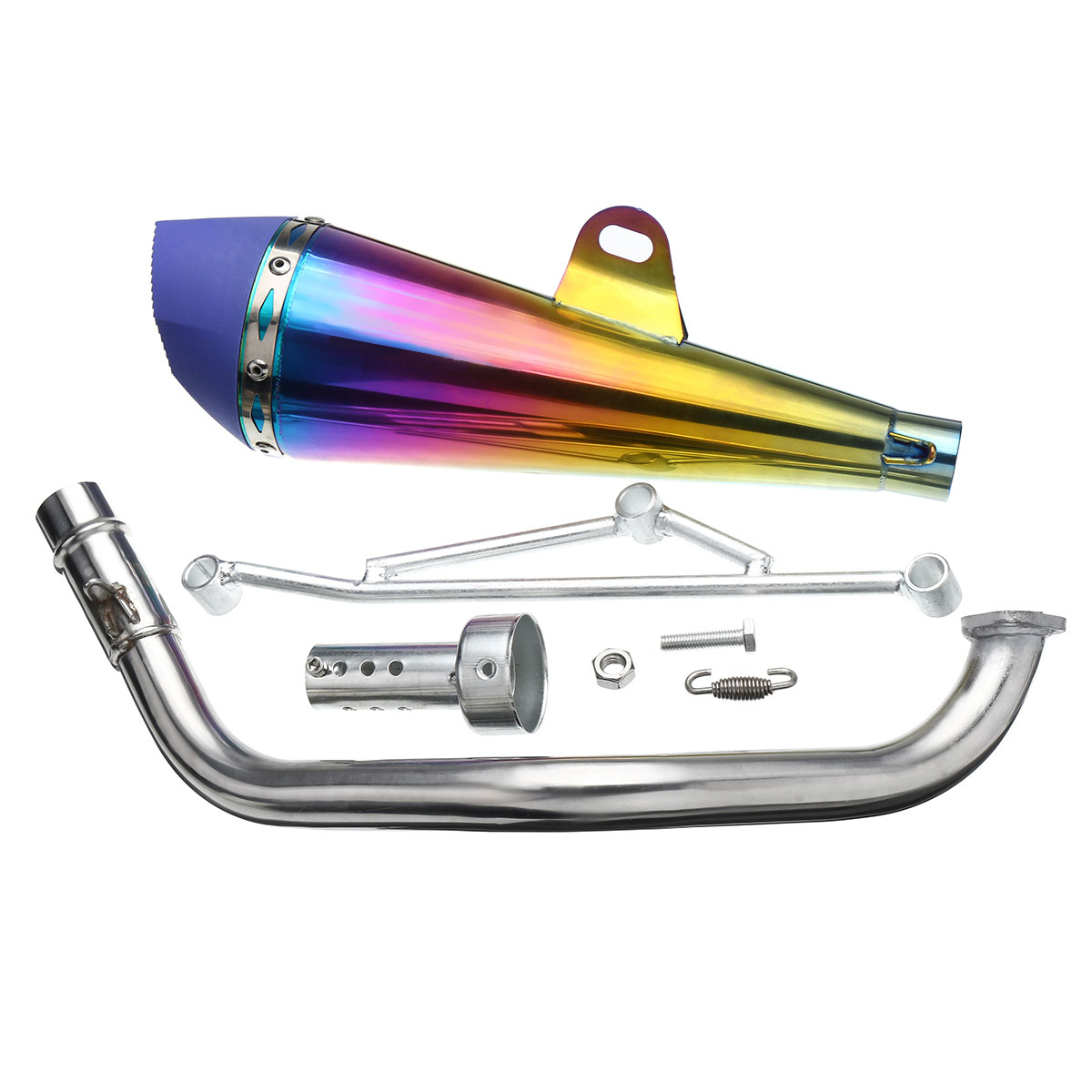 

32mm Motorcycle Exhaust Muffler TailPipe Colorful with Silencer Universal