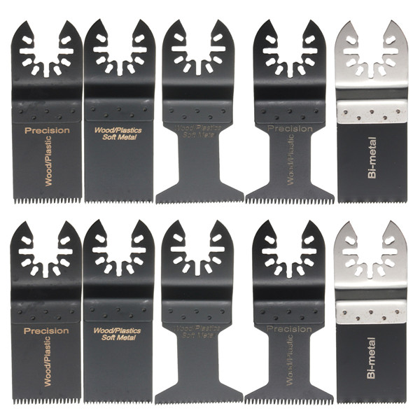 10pcs Oscillating Multi Tool Saw Blades Set for Fein Bosch Porter Dewalt