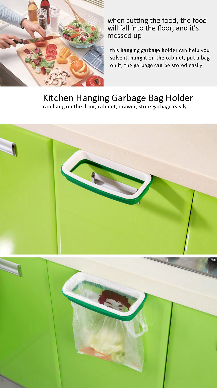 Plastic Hanging Garbage Bag Holder Kitchen Cupboard Garbage Bag Storage Rack