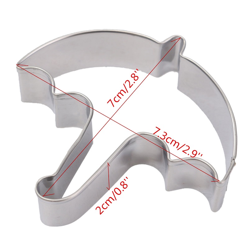 Stainless Steel Umbrella Shape Cookies Biscuit Cake Cutter Fondant Baking Mold Mold