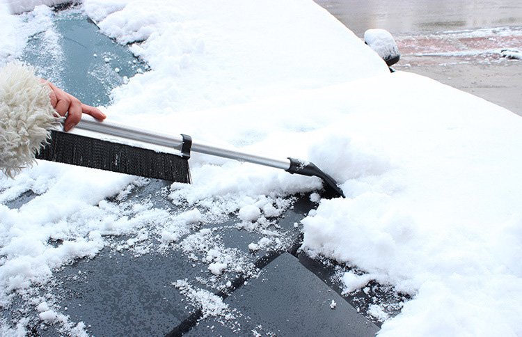 65cm Retractable Snow Brush with Ice Scraper Garden Car Snow Removaling Shovel Tool