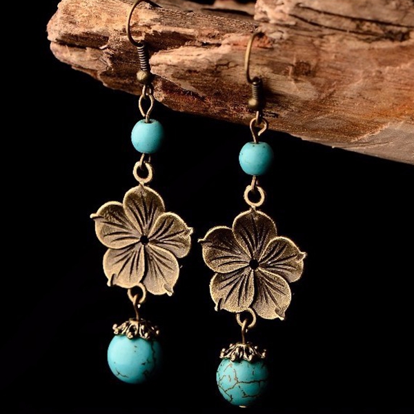 Turquoise Beads Earrings