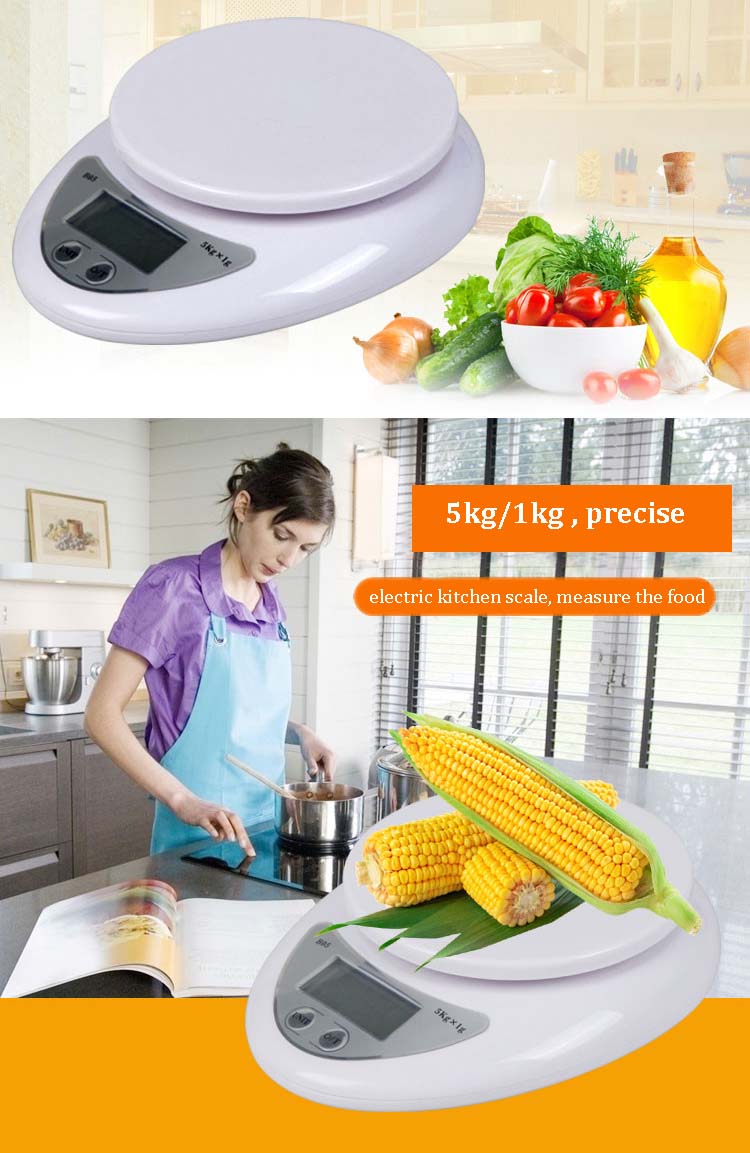 5KG 1G Digital LCD Electronic Kitchen Postal Scales Food Baking Weight Scale