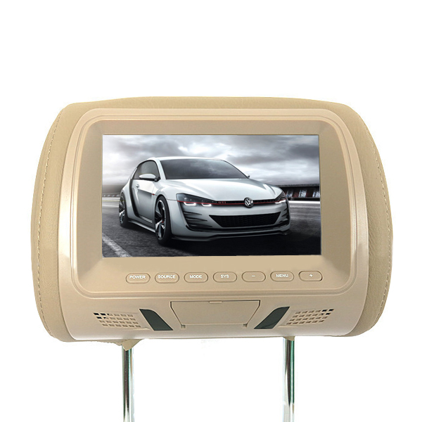 Car 7 inch TFT LCD Headrest Monitor HD Digital Video Screen LCD Display with Pillow Universal