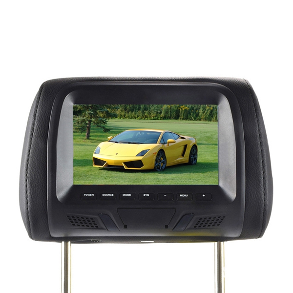 Car 7 inch TFT LCD Headrest Monitor HD Digital Video Screen LCD Display with Pillow Universal