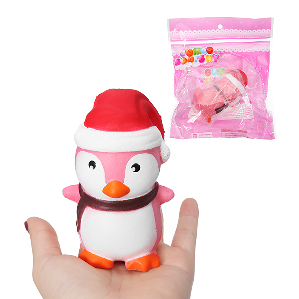 

Squishy Penguin Slow Rising Soft Toy Christmas Шапка Cute Kawaii Squeeze Gift