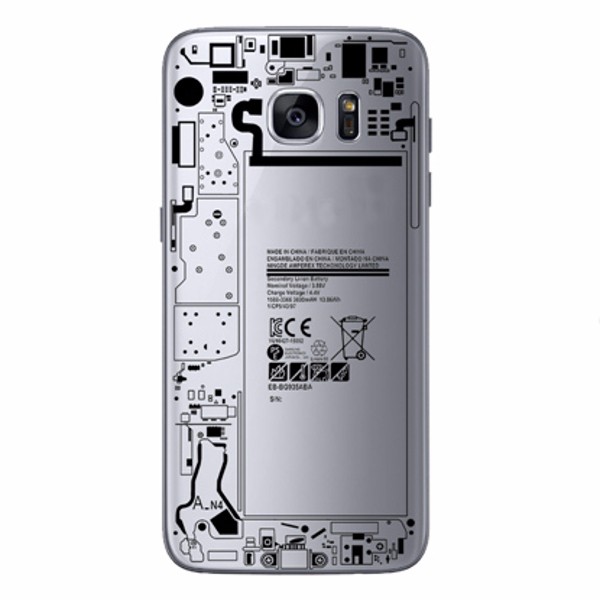 

Прозрачный мягкий TPU творческий смешной ударопрочный чехол назад крышка царапаться для Samsung Galaxy S7 g9300