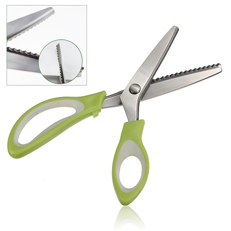 9 Inch Stainless Steel Triangle Shape Serrated Scissor Tailor Tool Pinking Shear