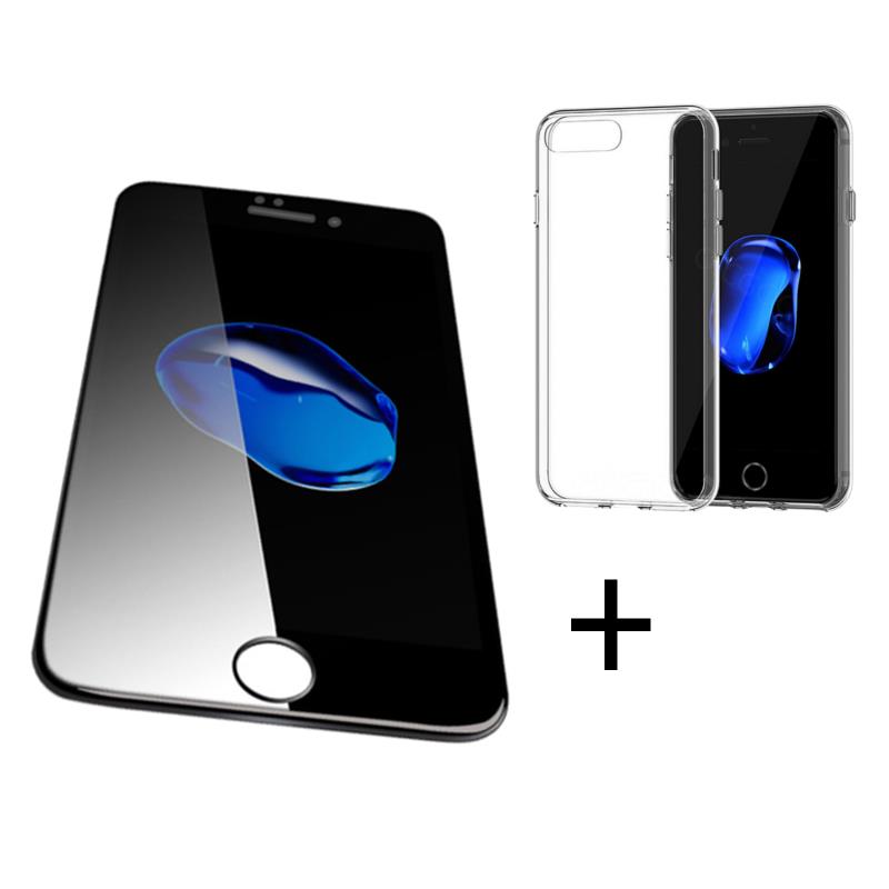 

Bakeey ™ 4D Curve Edge с закаленным стеклом с прозрачным TPU Чехол для iPhone 6/6s