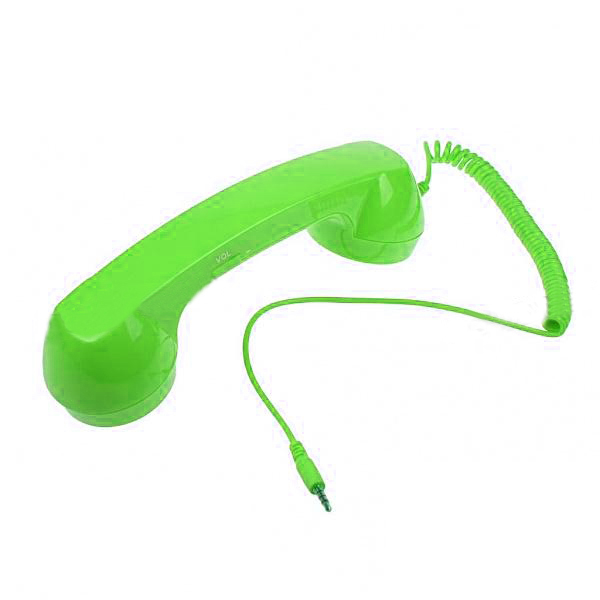 

Green Telephone Style Headset Microphone Volume Control For iPhone