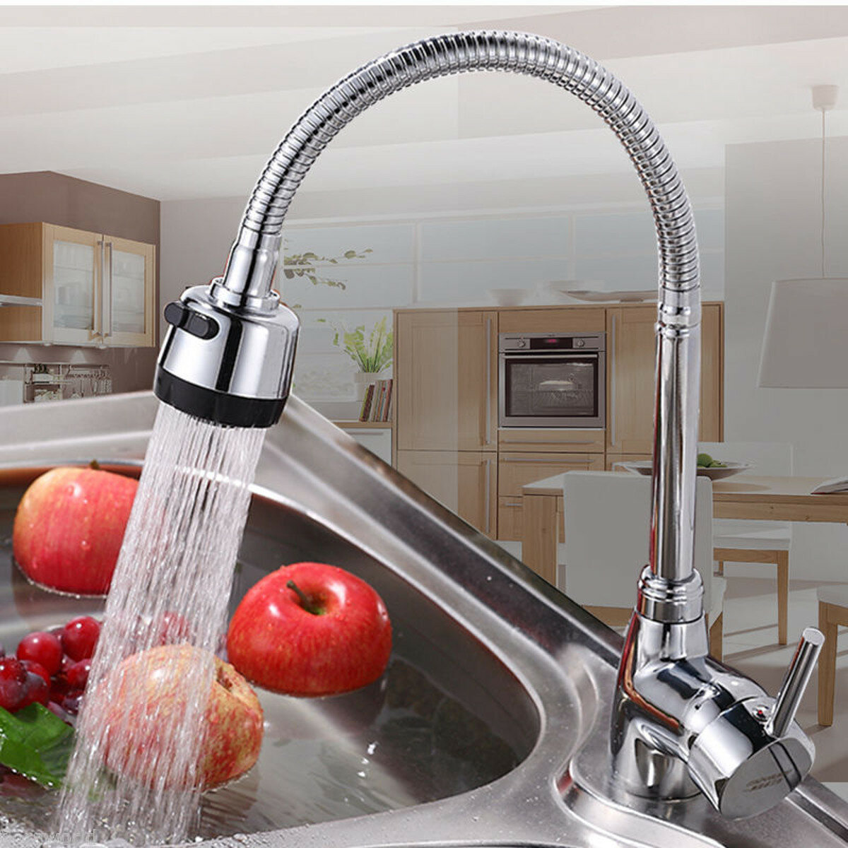 <strong>kitchen</strong> bathroom spout faucet 360° rotate pull out sprayer hot