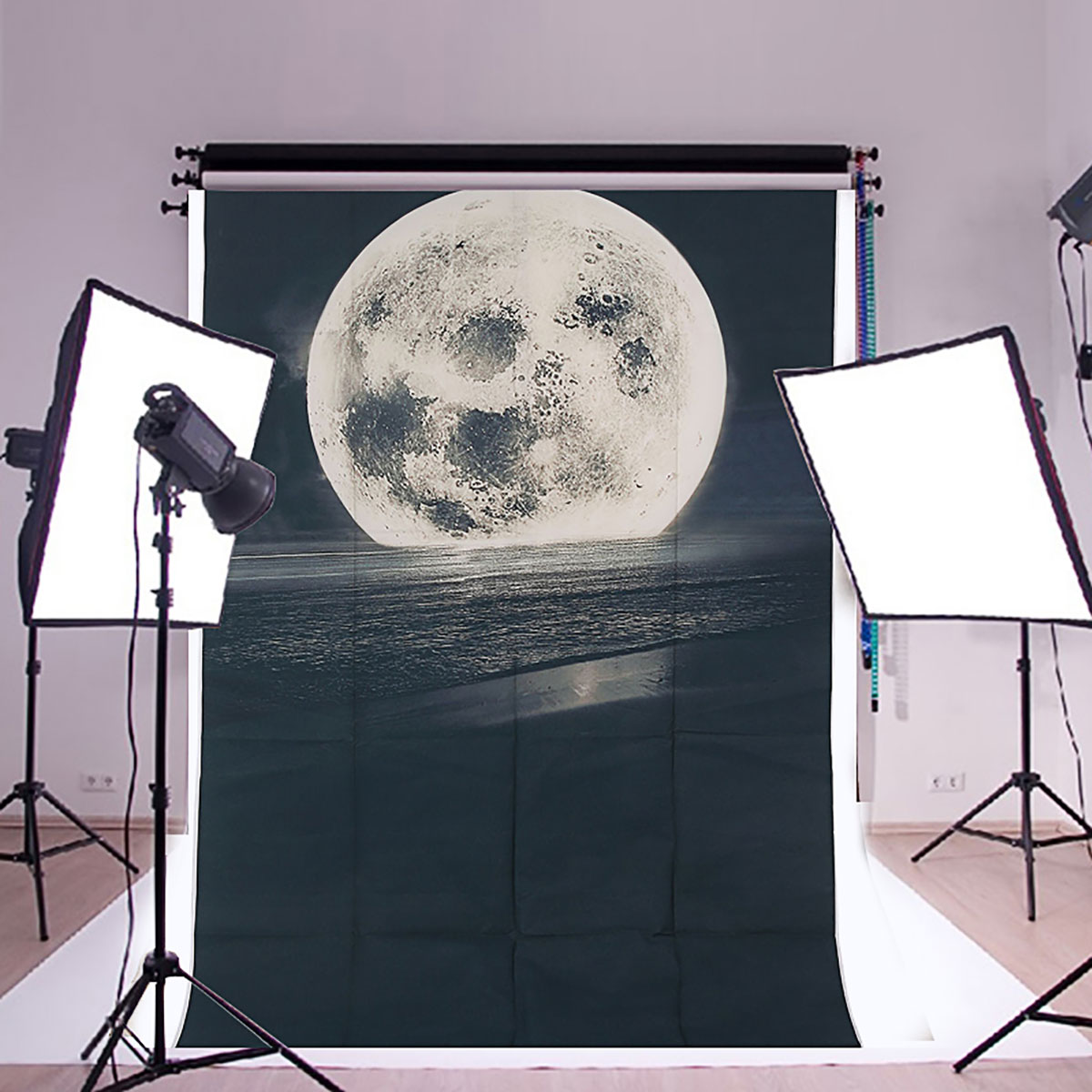Szövet háttér fotózáshoz.Holdat ábrázoló stúdió háttér 1 x 1.5m 1116702