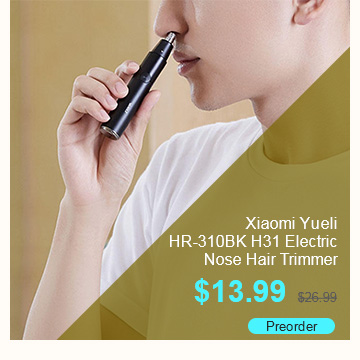 Xiaomi Yueli HR-310BK H31 Electric Nose Hair Trimmer 360 Degree Rotate Ear Nose Hair Razor Clipper Safe Cleaner Tool for Men and Women