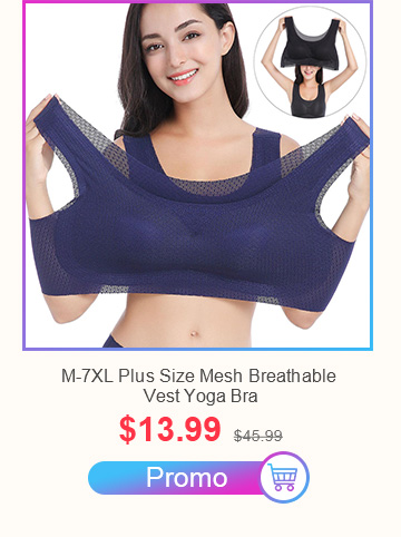 M-7XL Plus Size Mesh Breathable Vest Sports Bra