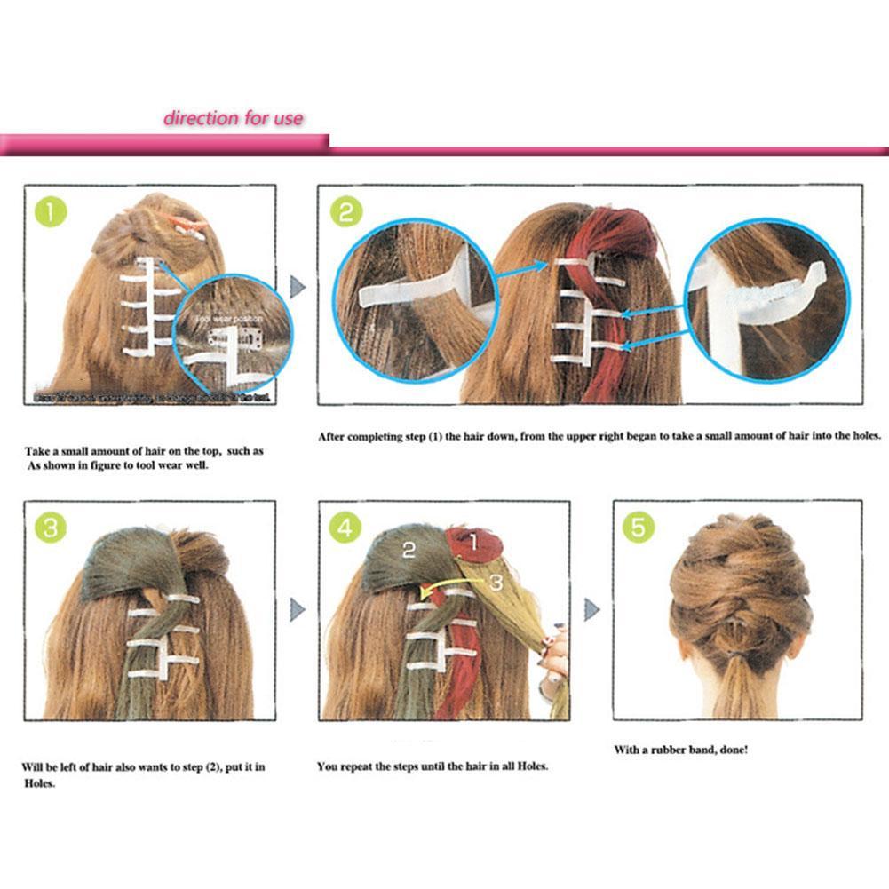 Hair Braid Twist Styling Tools Headbands Bun Maker Plastic