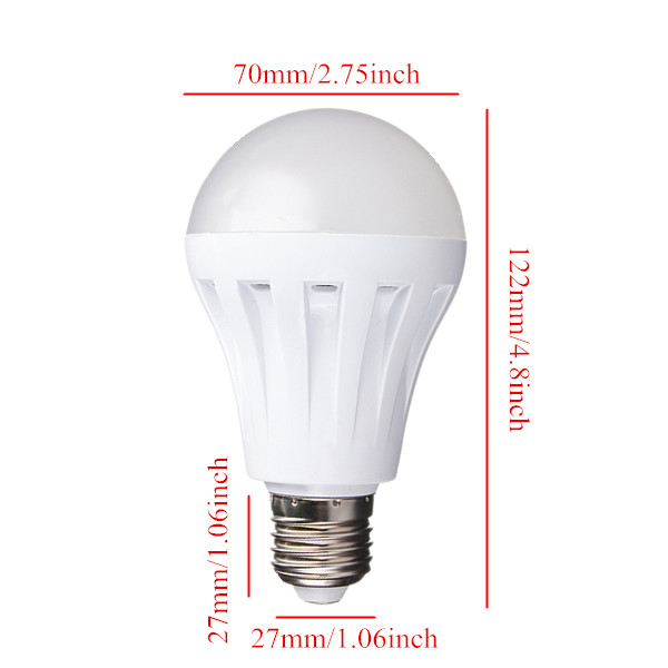 E27 7W 27LED 3014 SMD Globe Bulb Light Lamp White/Warm White 220-240V