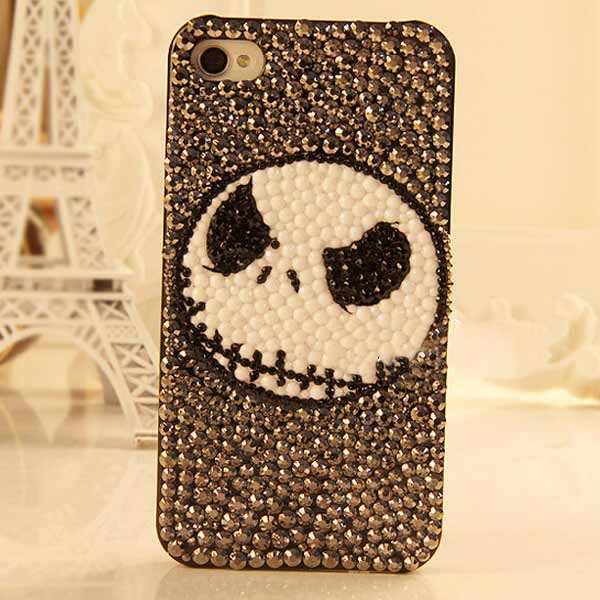 

DIY Stuck Drill Skull Pattern Phone Case Stuff Bags For iPhone 4 5