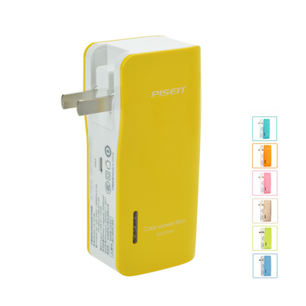 

PISEN Color 5000mAh AC Plug Travel Power Bank For Mobile Phone