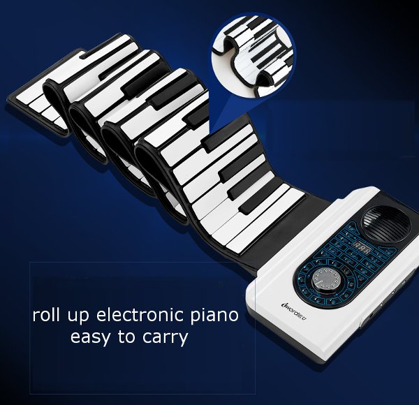 iWord 88 Key Professional Roll Up Piano With MIDI Keyboard 18