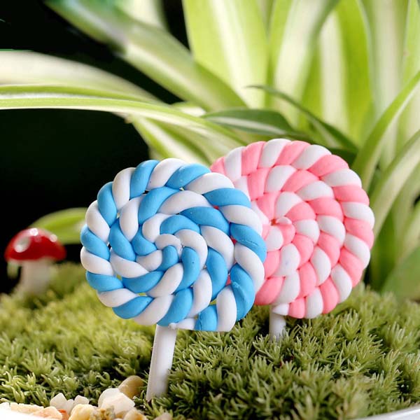 Mini Cute Lollipop Micro Landscape Decorations Garden DIY Decor