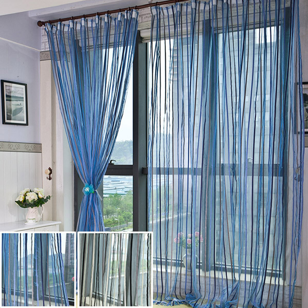 

100x200cm окно синели полосы скрининга балкон окна спальни занавес