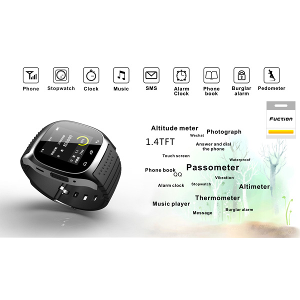 Bakeey M26 bluetooth R-Watch SMS Anti Lost Smart Watch For Android 9