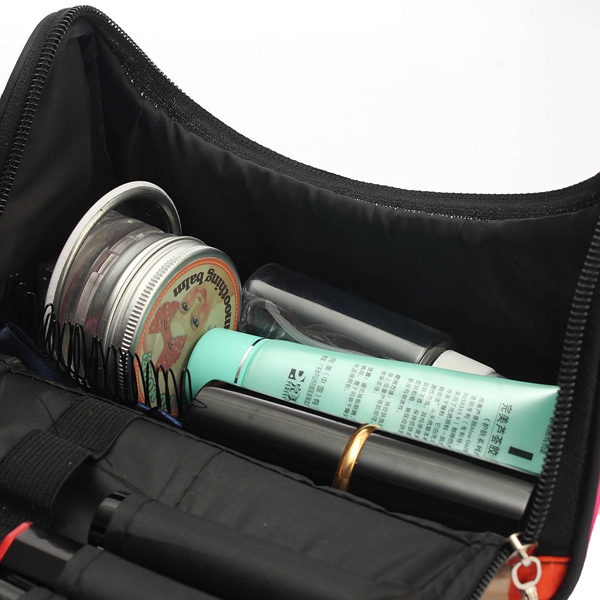 Zebra Stripe Portable Makeup Cosmetic Case Storage Travel Bag