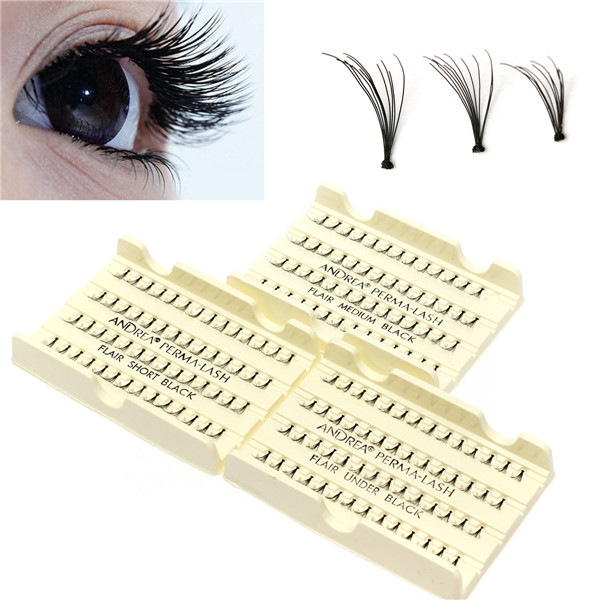 3 Boxes 8/10/12mm Black False Eyelash Individual Eyelashes Cluster Make Up Kit