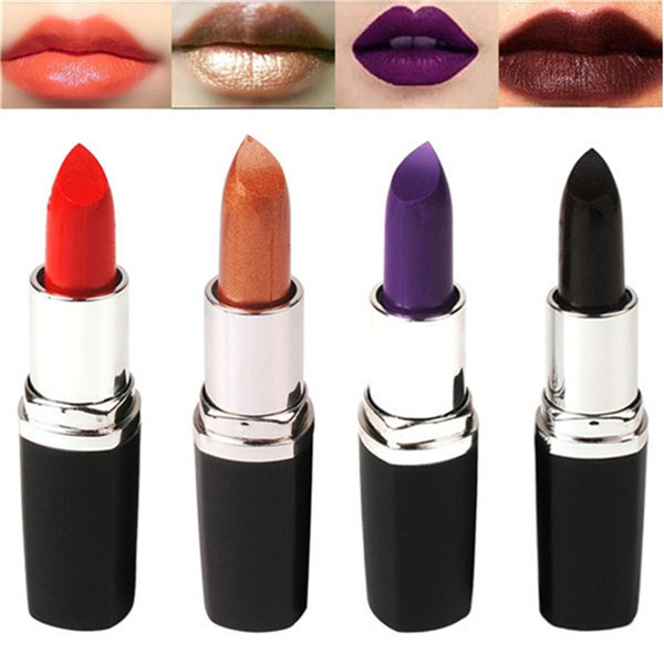 4 Colors Black Lipstick Exaggerated Color Lip Makeup Party 