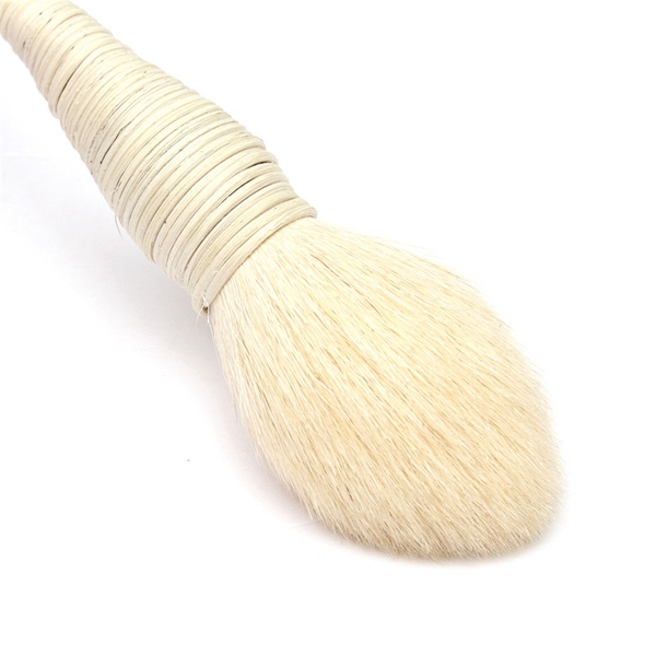 Powder Nature Goat Hair Blush Brush Blusher Handmade Rattan Cosmetic Tool