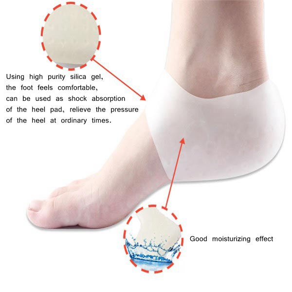 Silicone Gel Heel Protector Squishy Painless Anti-cracking Cushion Pad