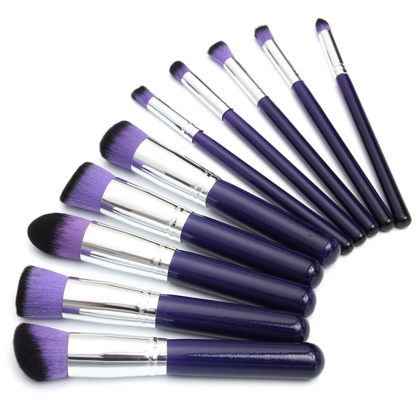 10PCS Makeup Brushes Foundation Powder Blending Eyeshadow Cosmetics Set Kit