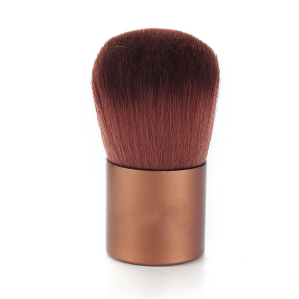 Gold Soft Makeup Cosmetic Face Powder Brush  Mini PU Leather Bag