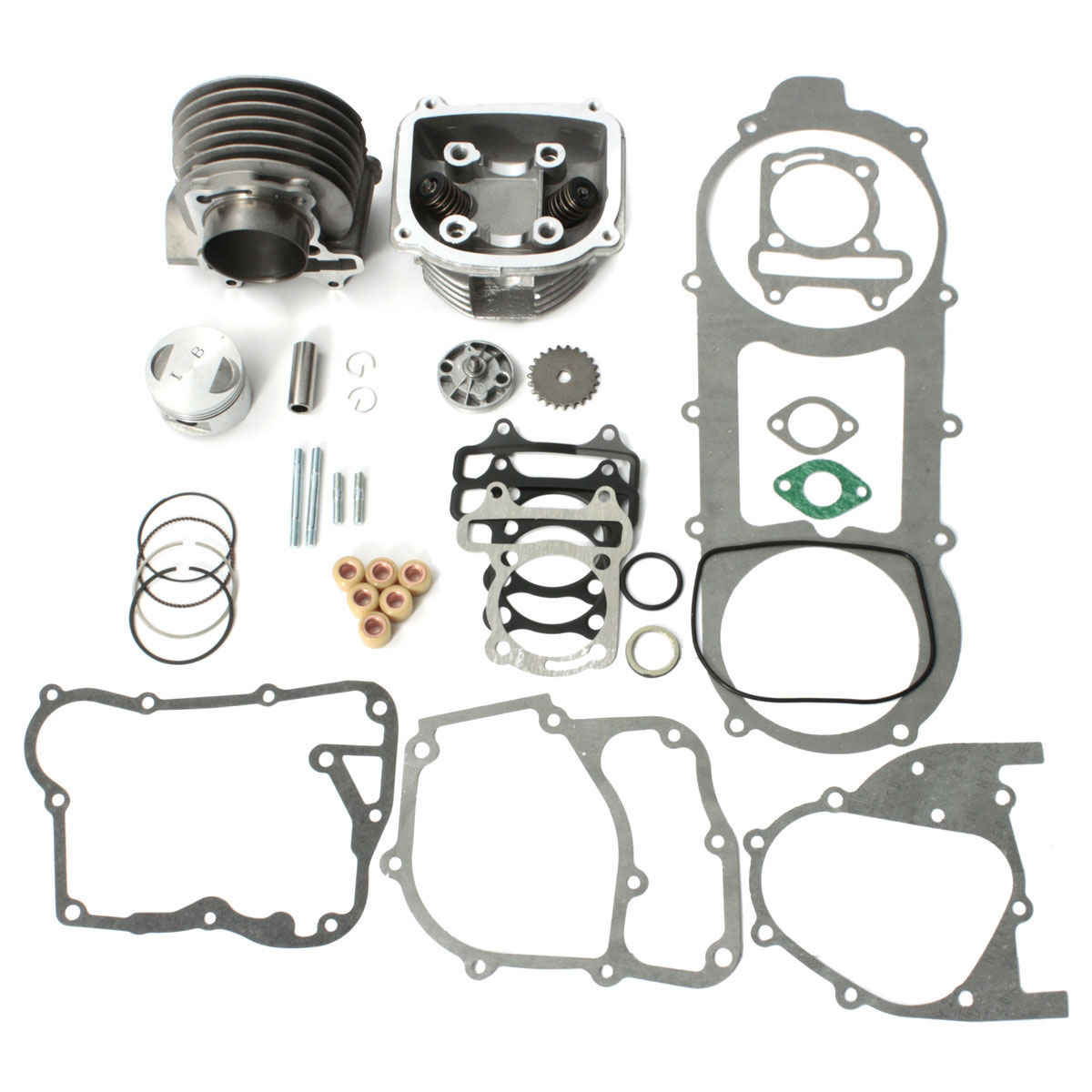 57mm Bore Cylinder Engine Rebuild Kit For 150cc Gy6 Chinese Scooter Parts