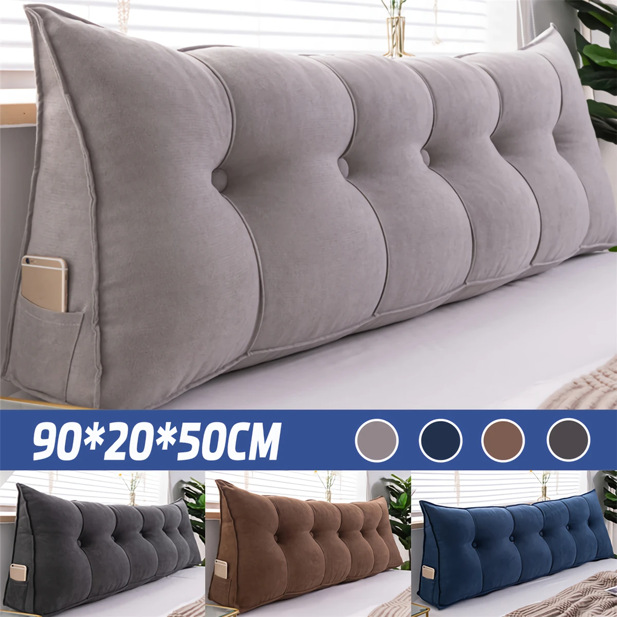 Sofa Rückenkissen Bett Couch Sitzkissen Rückenstütze Rückenlehne  Dreieckiges Keil-Kissen für Wohnkultur Büromöbel